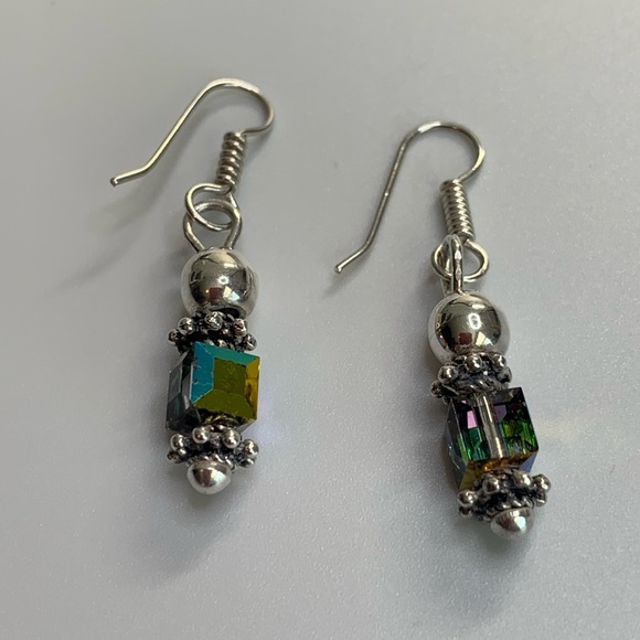 Silpada Sterling Silver & Iridescent Bead CATCH THE LIGHT Bracelet/Earring Set - Picture 14 of 16